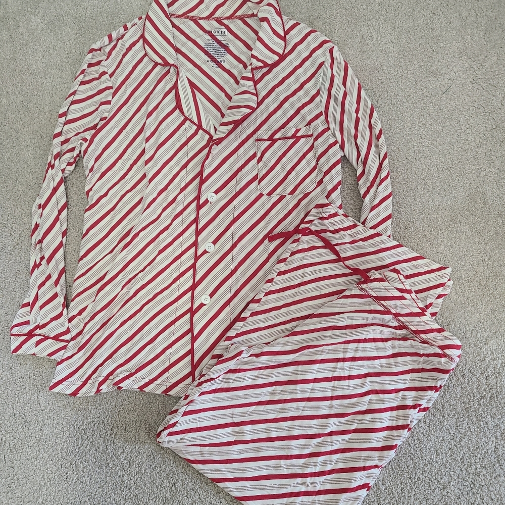 Kickee Pants Candy Cane Stripe Women's Pajama Set
